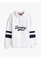Polo Blanco Varsity De Manga Larga Con Aplicación Tommy Hilfiger de Tommy Hilfiger