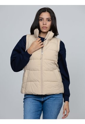 Chaleco Negro De Cuello Alto Con Cierre De Cremallera  Tommy Hilfiger