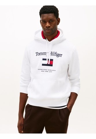 Buzo Blanco Con Capota Con Logo Gráfico Tommy Hilfiger Tommy Hilfiger