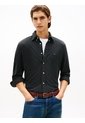 Camiseta Negra Manga Larga De Punto Piqué Featherweight Tommy Hilfiger de Tommy Hilfiger