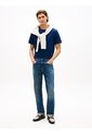 Camiseta Azul De Cuello Redondo Con Logo Bordado Tommy Hilfiger de Tommy Hilfiger