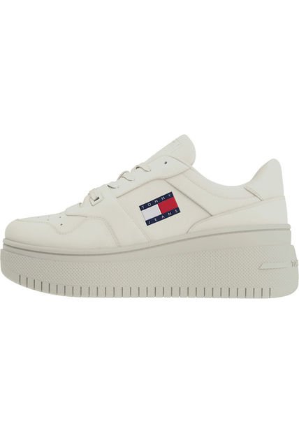 Tenis Beige Deportivas De Plataforma Retro Tommy Hilfiger