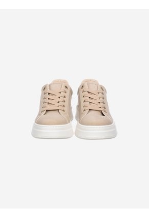 Tenis Beige Para Niña De Corte Bajo Con Diseño De Cordones Tommy Hilfiger