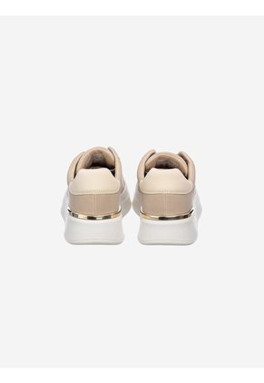 Tenis Beige Para Niña De Corte Bajo Con Diseño De Cordones Tommy Hilfiger