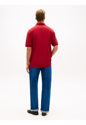 Polo Rojo Archive Crest Con Logo Tommy Hilfiger