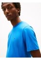 Camiseta Azul De Cuello Redondo Con Logo Bordado Tommy Hilfiger de Tommy Hilfiger