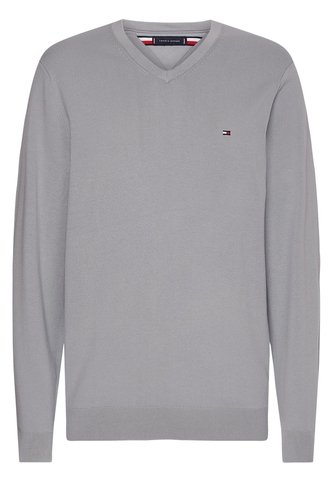 Saco Gris Tejido Essential De Cuello V Tommy Hilfiger