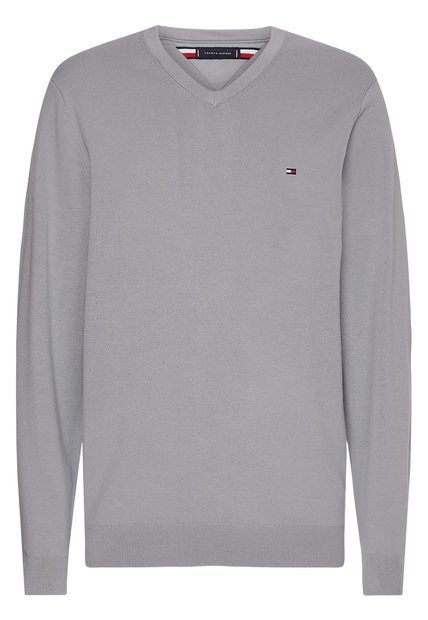 Saco Gris Tejido Essential De Cuello V