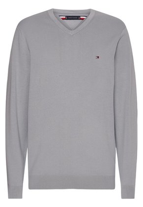 Saco Gris Tejido Essential De Cuello V