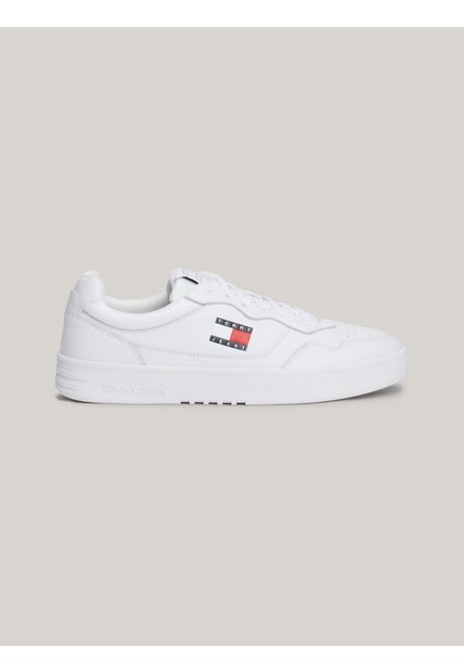 Tenis Blanco De Cuero Color Block Tommy Hilfiger