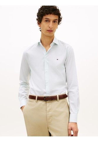 Camisa Verde Slim Con Rayas Finas Tommy Hilfiger Tommy Hilfiger