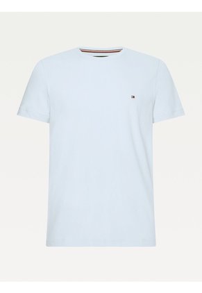 Camiseta Celeste De Cuello Redondo Y Corte Extra Slim Tommy Hilfiger