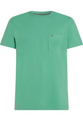 Camiseta Verde De Cuello Redondo Con Bolsillo Tommy Hilfiger