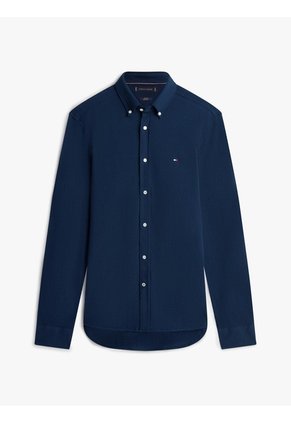 Camiseta Multicolor Manga Larga De Punto Piqué Featherweight Tommy Hilfiger