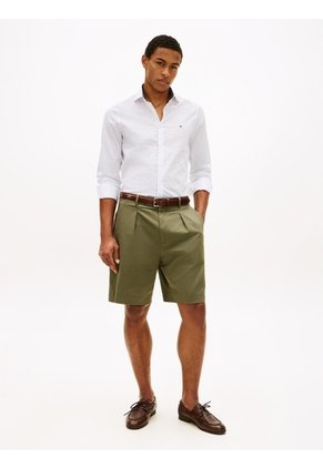 Camisa Blanca De Manga Larga Con Estampado Geométrico Tommy Hilfiger
