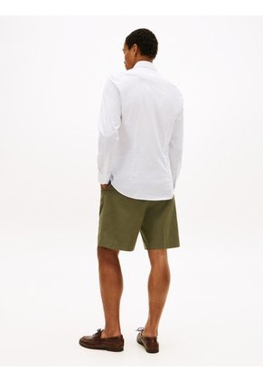 Camisa Blanca De Manga Larga Con Estampado Geométrico Tommy Hilfiger