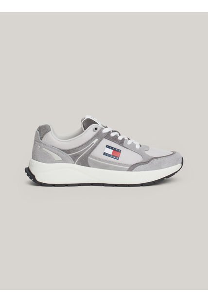 Tenis Gris Estilo Running De Ante Tommy Hilfiger