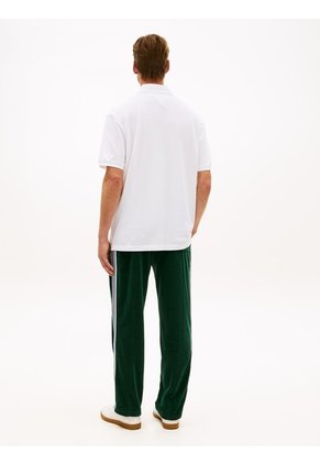 Polo Blanco Archive Crest Con Logo Tommy Hilfiger