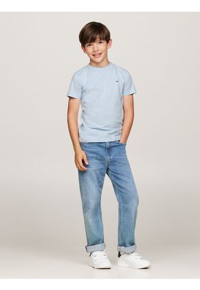 Camiseta Niño Celeste Essential De Cuello Redondo Tommy Hilfiger