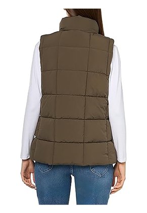 Chaleco Verde De Cuello Alto Con Cierre De Cremallera Tommy Hilfiger