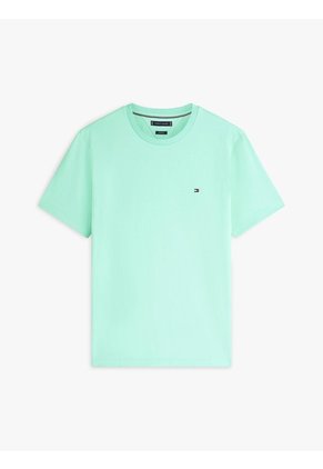 Camiseta Celeste De Cuello Redondo Con Logo Bordado Tommy Hilfiger