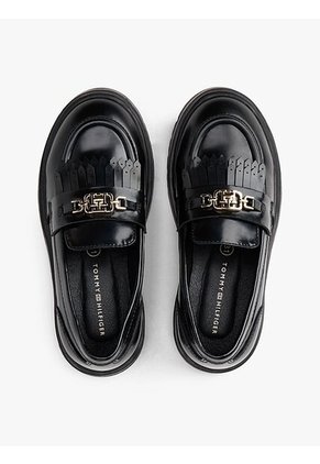 Tenis Negro De Corte Bajo Con Logo Metalizado Tommy Hilfiger
