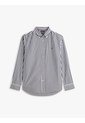 Camisa Negra De Popelín A Rayas TH Flex Tommy Hilfiger de Tommy Hilfiger