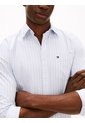 Camisa Azul De Rayas Anchas Con Corte Regular Tommy Hilfiger de Tommy Hilfiger
