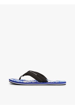 Sandalias Negro Con Estampado En La Plantilla Tommy Hilfiger