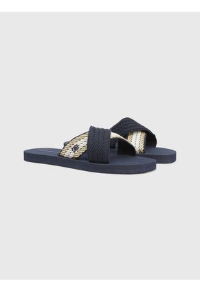 Sandalias Con Logo Mujer Azul Tommy Hilfiger