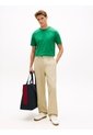 Camiseta Verde De Cuello Redondo Con Logo Bordado Tommy Hilfiger de Tommy Hilfiger