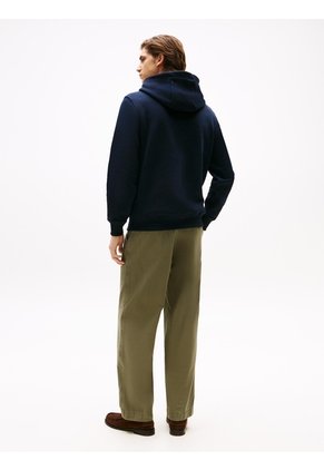 Buzo Azul Con Capota Con Logo Gráfico Tommy Hilfiger