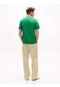 Camiseta Verde De Cuello Redondo Con Logo Bordado Tommy Hilfiger de Tommy Hilfiger
