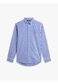 Camisa Azul De Popelín A Rayas TH Flex Tommy Hilfiger de Tommy Hilfiger