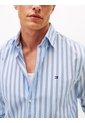 Camisa Celeste Flex Polin Con Rayas Tommy Hilfiger de Tommy Hilfiger