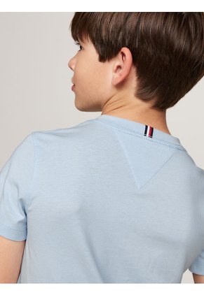Camiseta Niño Celeste Essential De Cuello Redondo Tommy Hilfiger