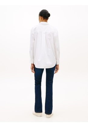 Camisa Blanca Con Diseño De Rayas Con Logo Gráfico Tommy Hilfiger