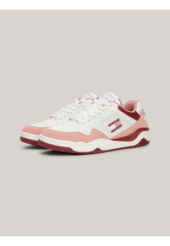 Tenis Rosa De Cuero Con Toques De Color Tommy Hilfiger Tommy Hilfiger