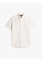 Camisa Beige Heritage Oxford Con Diseño De Rayas Tommy Hilfiger de Tommy Hilfiger