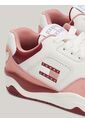 Tenis Rosa De Cuero Con Toques De Color Tommy Hilfiger de Tommy Hilfiger