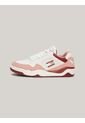 Tenis Rosa De Cuero Con Toques De Color Tommy Hilfiger de Tommy Hilfiger
