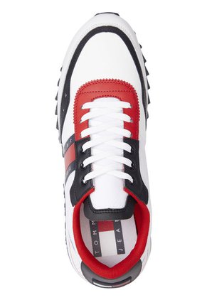 Tenis Bajas Con Media Suela Dentada Hombre Blanco Tommy Hilfiger