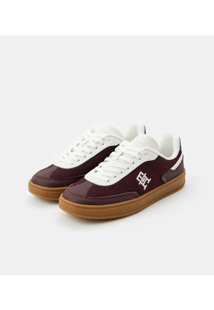 Tenis Vinotinto Con Monograma TH Para Mujer Tommy Hilfiger