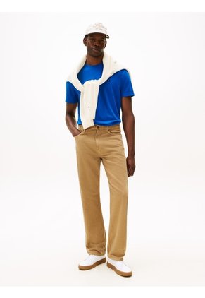 Camiseta Celeste De Cuello Redondo Con Logo Bordado Tommy Hilfiger