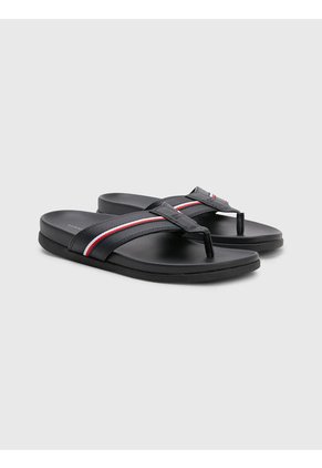 Sandalias Distintivas Hombre Negro Tommy Hilfiger