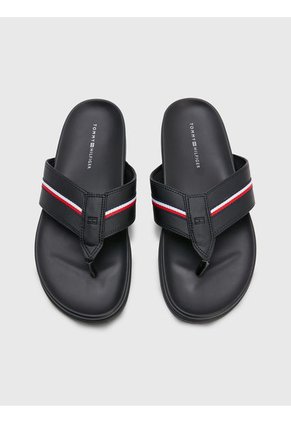 Sandalias Distintivas Hombre Negro Tommy Hilfiger