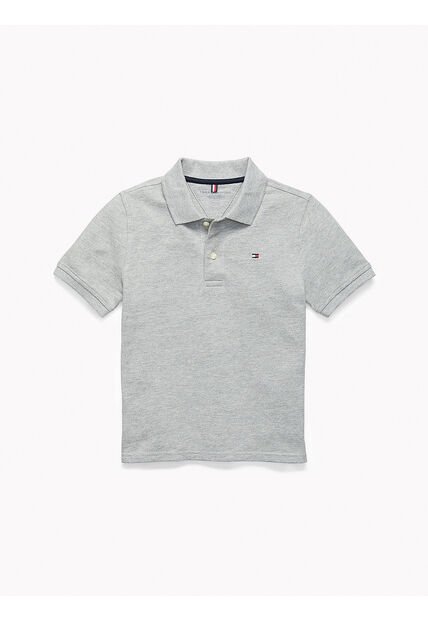 Polo Gris Manga Corta En Piqué De Algodón Tommy Hilfiger