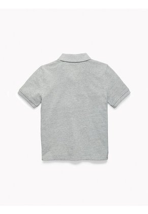 Polo Gris Manga Corta En Piqué De Algodón Tommy Hilfiger