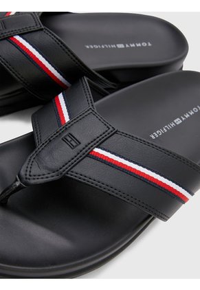 Sandalias Distintivas Hombre Negro Tommy Hilfiger