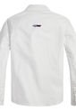 Camisa Niño De Sarga Con Bolsillo En El Pecho Blanco Tommy Hilfiger de Tommy Hilfiger